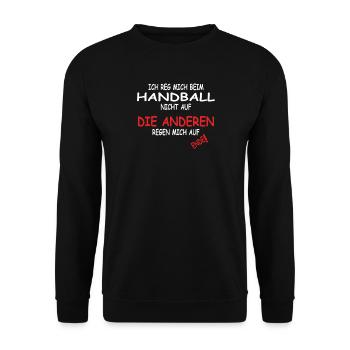 Handball Zubehör handballer Motiv - Unisex Pullover - Schwarz - Vorne - Alina (178cm) & Michal (187cm)