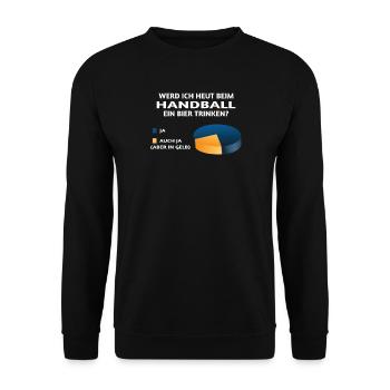 Handball Zubehör handballer Motiv - Unisex Pullover - Schwarz - Vorne - Alina (178cm) & Michal (187cm)