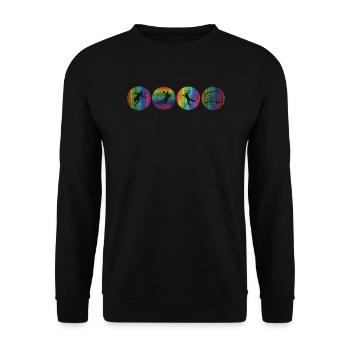 Accessoires de handball motif handball - Sweat-shirt Unisexe - noir - Devant - Alina (178cm) & Michal (187cm)