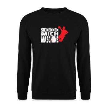 Handball Zubehör handballer Motiv - Unisex Pullover - Schwarz - Vorne - Alina (178cm) & Michal (187cm)