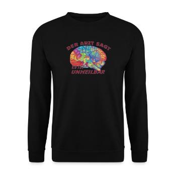Handball Zubehör handballer Motiv - Unisex Pullover - Schwarz - Vorne - Alina (178cm) & Michal (187cm)