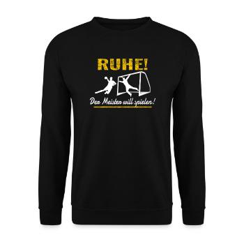 Handball Zubehör handballer Motiv - Unisex Pullover - Schwarz - Vorne - Alina (178cm) & Michal (187cm)