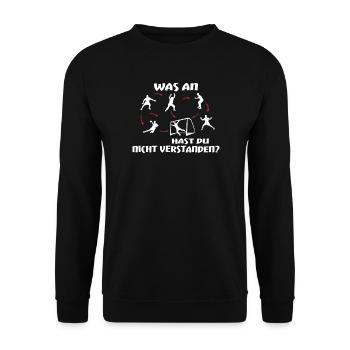 Handball Zubehör handballer Motiv - Unisex Pullover - Schwarz - Vorne - Alina (178cm) & Michal (187cm)