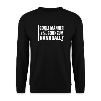 Handball Zubehör handballer Motiv - Unisex Pullover - Schwarz - Vorne - Alina (178cm) & Michal (187cm)
