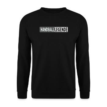 Handball Zubehör handballer Motiv - Unisex Pullover - Schwarz - Vorne - Alina (178cm) & Michal (187cm)