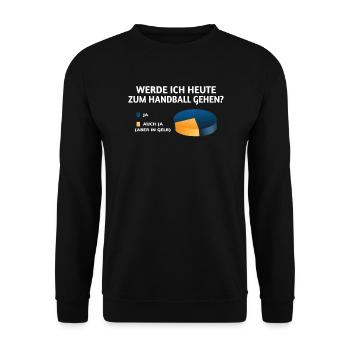 Handball Zubehör handballer Motiv - Unisex Pullover - Schwarz - Vorne - Alina (178cm) & Michal (187cm)