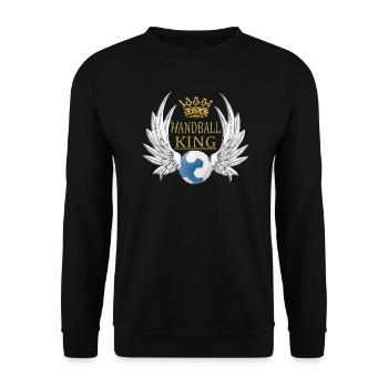 Handball Zubehör handballer Motiv - Unisex Pullover - Schwarz - Vorne - Alina (178cm) & Michal (187cm)