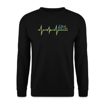 Accessoires de handball motif handball - Sweat-shirt Unisexe - noir - Devant - Alina (178cm) & Michal (187cm)