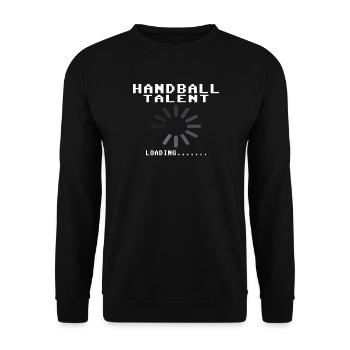 Handball Zubehör handballer Motiv - Unisex Pullover - Schwarz - Vorne - Alina (178cm) & Michal (187cm)