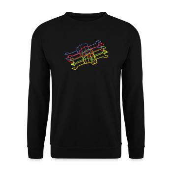 DIY Gift Idea Craftsmen - Unisex Sweatshirt - black - Front - Alina (178cm) & Michal (187cm)