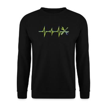 Artisans d’idées cadeaux DIY - Sweat-shirt Unisexe - noir - Devant - Alina (178cm) & Michal (187cm)