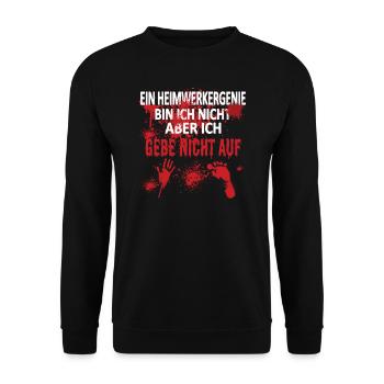 Heimwerker Geschenkidee Handwerker - Unisex Pullover - Schwarz - Vorne - Alina (178cm) & Michal (187cm)