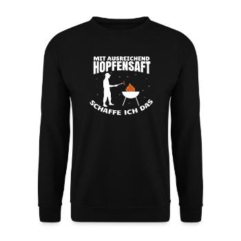 Grillen und Camper Geschenkidee - Unisex Pullover - Schwarz - Vorne - Alina (178cm) & Michal (187cm)