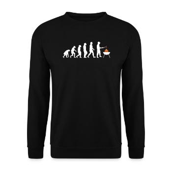 Grillen und Camper Geschenkidee - Unisex Pullover - Schwarz - Vorne - Alina (178cm) & Michal (187cm)