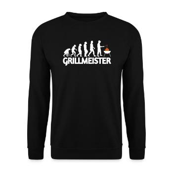 Grillen und Camper Geschenkidee - Unisex Pullover - Schwarz - Vorne - Alina (178cm) & Michal (187cm)