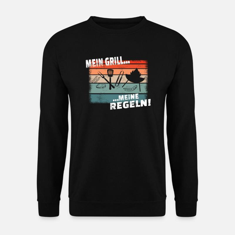 Grillen und Camper Geschenkidee - Unisex Pullover - Schwarz