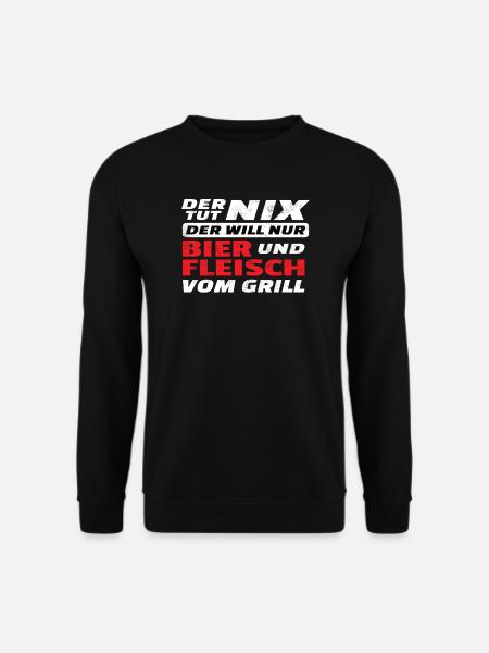 Grillen und Camper Geschenkidee - Unisex Pullover - Schwarz