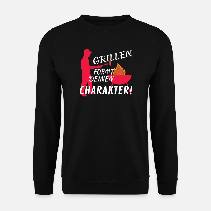 Grillen und Camper Geschenkidee - Unisex Pullover - Schwarz