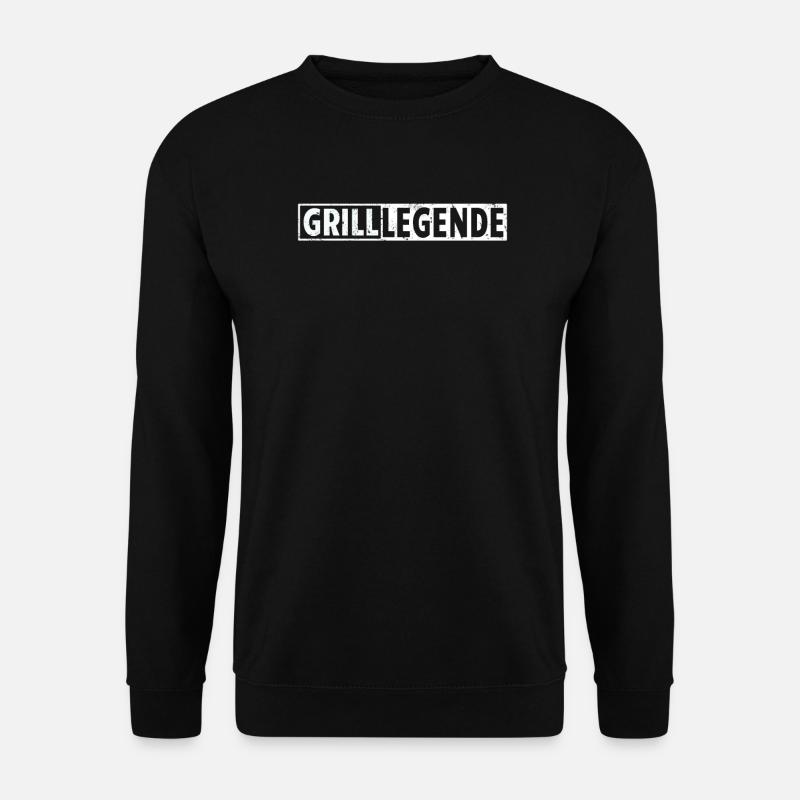 Grillen und Camper Geschenkidee - Unisex Pullover - Schwarz