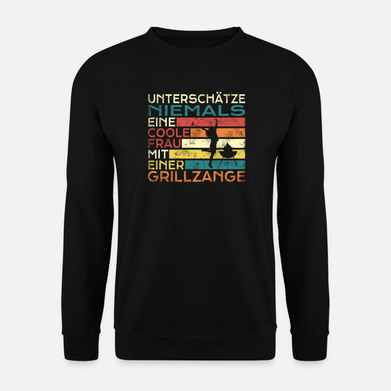 Grillen und Camper Geschenkidee - Unisex Pullover - Schwarz