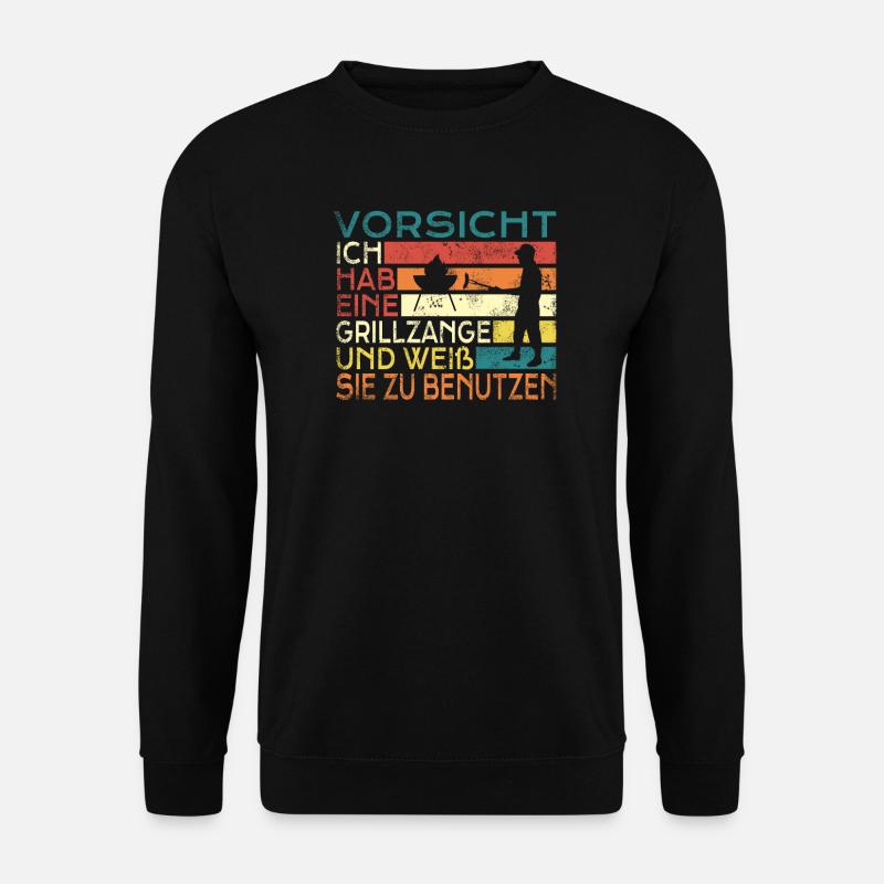 Grillen und Camper Geschenkidee - Unisex Pullover - Schwarz