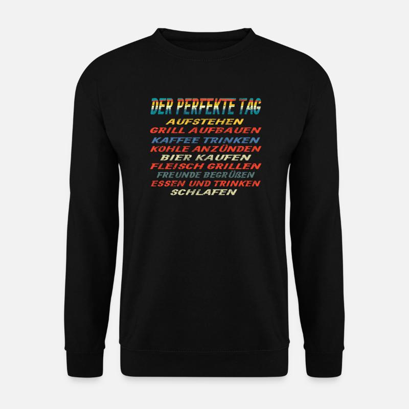 Grillen und Camper Geschenkidee - Unisex Pullover - Schwarz