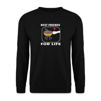 Idée de barbecue et de cadeau de camping-car - Sweat-shirt Unisexe - noir - Devant - Alina (178cm) & Michal (187cm)