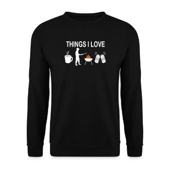 Idée de barbecue et de cadeau de camping-car - Sweat-shirt Unisexe - noir - Devant - Alina (178cm) & Michal (187cm)