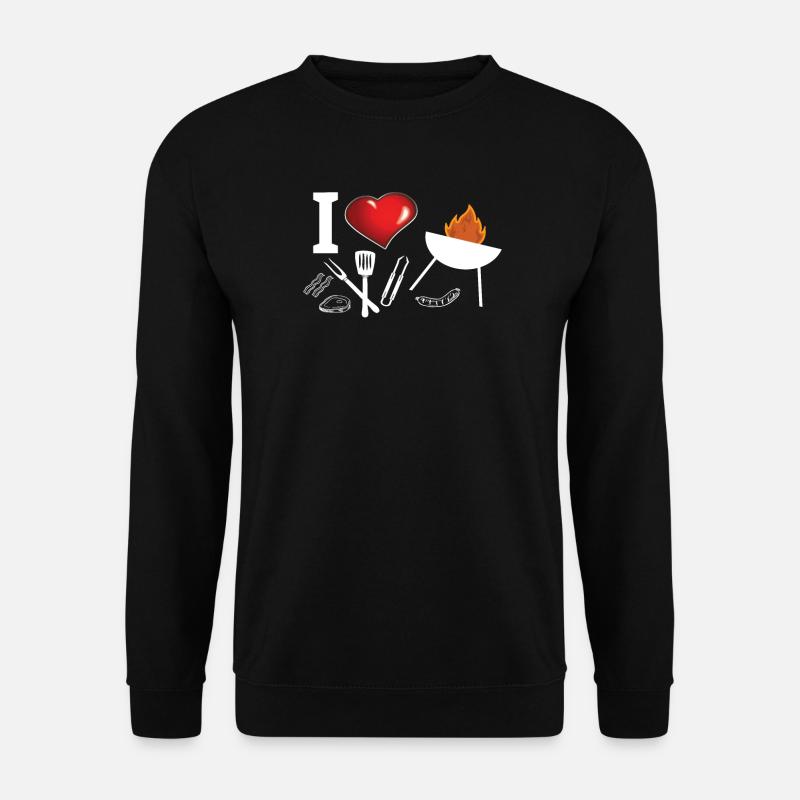 Grillen und Camper Geschenkidee - Unisex Pullover - Schwarz