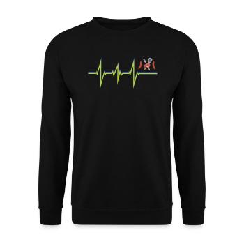 Idée de barbecue et de cadeau de camping-car - Sweat-shirt Unisexe - noir - Devant - Alina (178cm) & Michal (187cm)