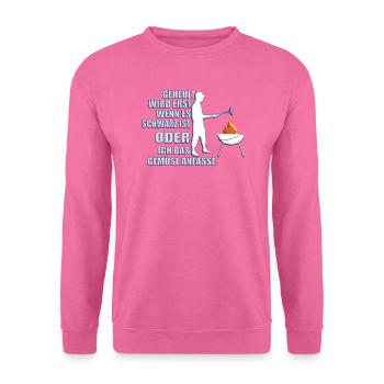 Grillen und Camper Geschenkidee - Unisex Pullover - Pink - Vorne