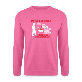 Grillen und Camper Geschenkidee - Unisex Pullover - Pink - Vorne
