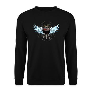 Idée de barbecue et de cadeau de camping-car - Sweat-shirt Unisexe - noir - Devant - Alina (178cm) & Michal (187cm)