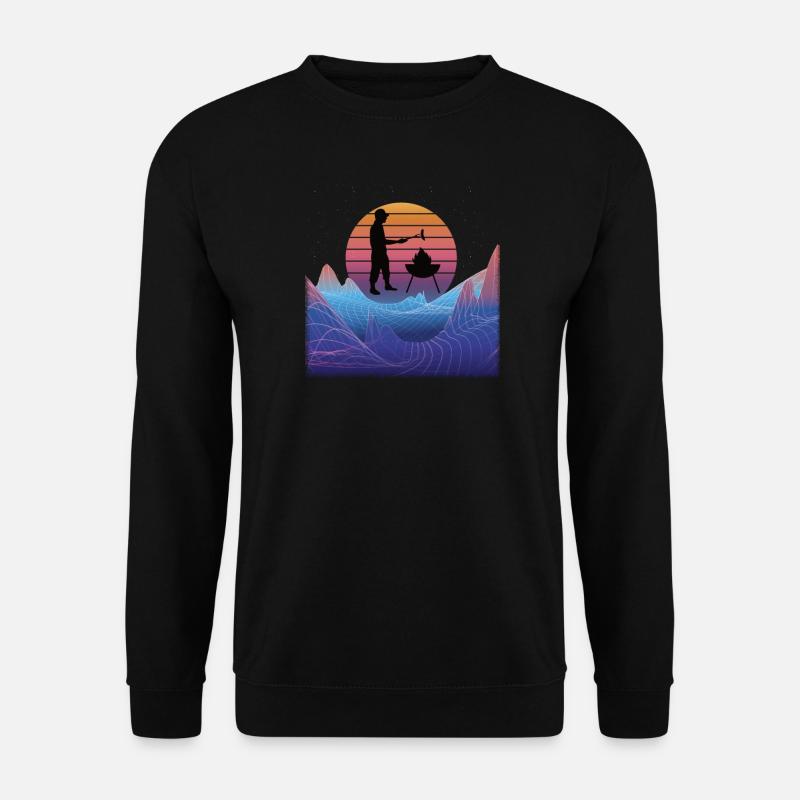 Grillen und Camper Geschenkidee - Unisex Pullover - Schwarz