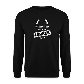 Lehrer Zubehör für deinen Humor - Unisex Pullover - Schwarz - Vorne - Alina (178cm) & Michal (187cm)