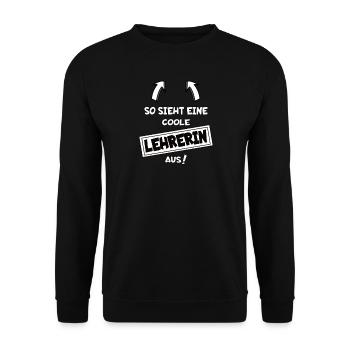 Lehrer Zubehör für deinen Humor - Unisex Pullover - Schwarz - Vorne - Alina (178cm) & Michal (187cm)