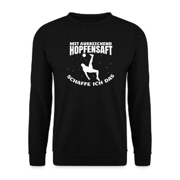 Fußballzubehör Geschenkidee Fußballfan - Unisex Pullover - Schwarz - Vorne - Alina (178cm) & Michal (187cm)