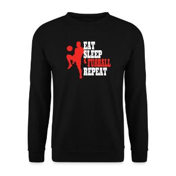 Fußballzubehör Geschenkidee Fußballfan - Unisex Pullover - Schwarz - Vorne - Alina (178cm) & Michal (187cm)