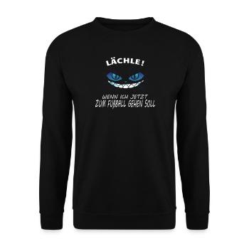 Fußballzubehör Geschenkidee Fußballfan - Unisex Pullover - Schwarz - Vorne - Alina (178cm) & Michal (187cm)