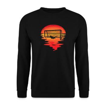 Fußballzubehör Geschenkidee Fußballfan - Unisex Pullover - Schwarz - Vorne - Alina (178cm) & Michal (187cm)