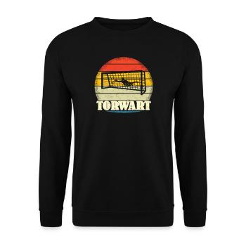 Fußballzubehör Geschenkidee Fußballfan - Unisex Pullover - Schwarz - Vorne - Alina (178cm) & Michal (187cm)
