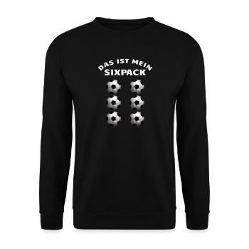 Fußballzubehör Geschenkidee Fußballfan - Unisex Pullover - Schwarz - Vorne - Alina (178cm) & Michal (187cm)