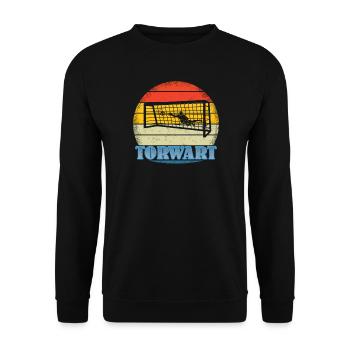 Fußballzubehör Geschenkidee Fußballfan - Unisex Pullover - Schwarz - Vorne - Alina (178cm) & Michal (187cm)