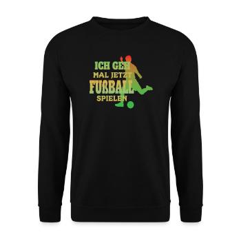 Fußballzubehör Geschenkidee Fußballfan - Unisex Pullover - Schwarz - Vorne - Alina (178cm) & Michal (187cm)