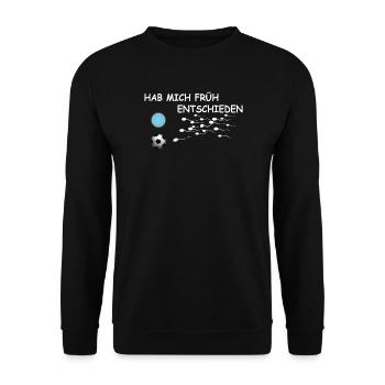Fußballzubehör Geschenkidee Fußballfan - Unisex Pullover - Schwarz - Vorne - Alina (178cm) & Michal (187cm)