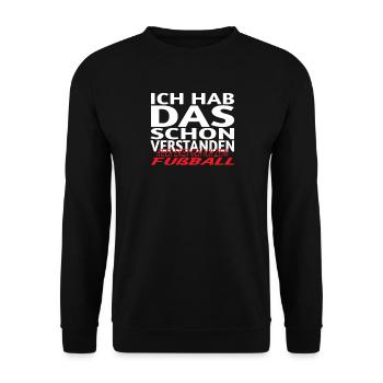 Fußballzubehör Geschenkidee Fußballfan - Unisex Pullover - Schwarz - Vorne - Alina (178cm) & Michal (187cm)