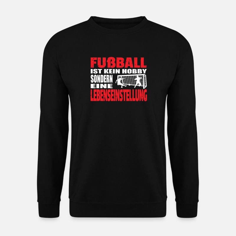 Fußballzubehör Geschenkidee Fußballfan - Unisex Pullover - Schwarz