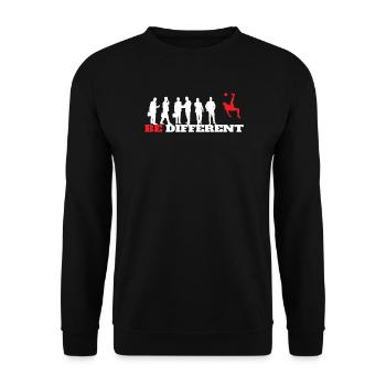 Fußballzubehör Geschenkidee Fußballfan - Unisex Pullover - Schwarz - Vorne - Alina (178cm) & Michal (187cm)
