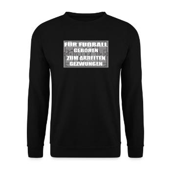 Fußballzubehör Geschenkidee Fußballfan - Unisex Pullover - Schwarz - Vorne - Alina (178cm) & Michal (187cm)