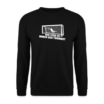 Fußballzubehör Geschenkidee Fußballfan - Unisex Pullover - Schwarz - Vorne - Alina (178cm) & Michal (187cm)